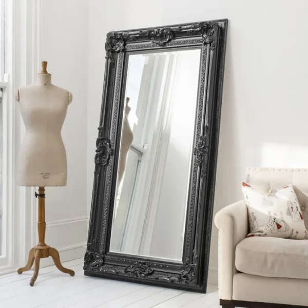 Gabriel Ornate Black Wall Mirror
