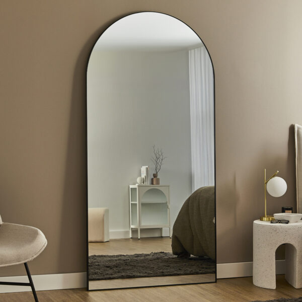 Arch Aluminium Full Length Mirror 180x80cm (Black)