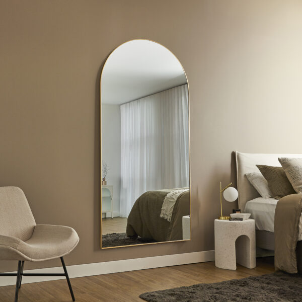Arch Aluminium Full Length Mirror 180x80cm (Rose Gold)